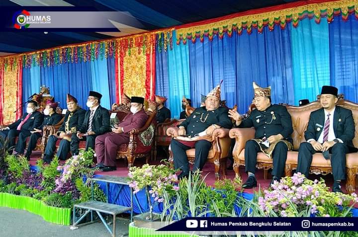 Walikota Helmi Hasani Dan Wakil, Hadiri Upacara Peringatan Ulang Tahun Kota Bengkulu