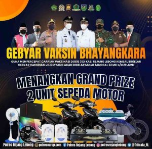 Gebyar Vaksinasi Bhayangkara Jilid II, Polres RL Sediakan Door prize Dua Unit Sepeda Motor
