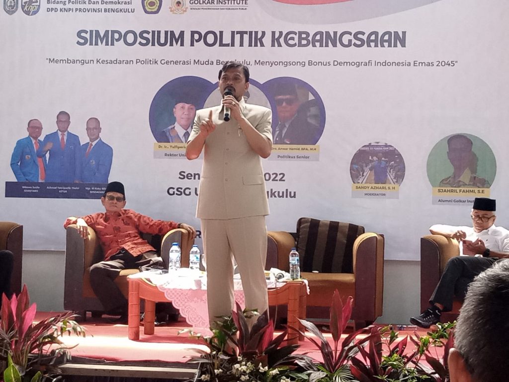 Wakil Ketua II DPRD Provinsi Suharto: Para Pemuda Bengkulu Agar Dapat Melek ke Dunia Politik