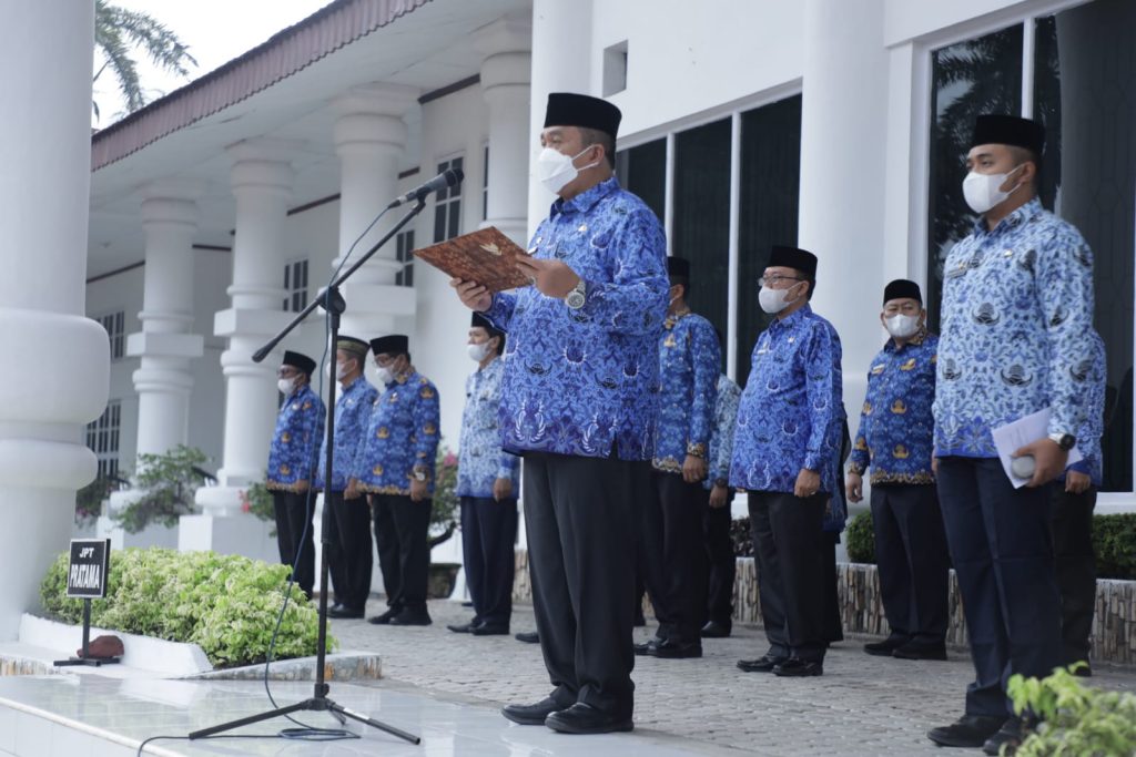Upacara HKN, Bupati Ingatkan Kadis Peternakan Asahan Waspada PMK