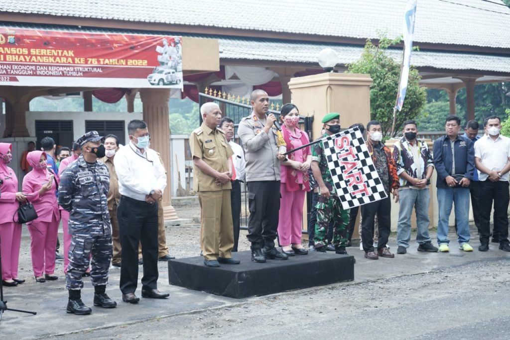 Peringati Hut Bhayangkara ke 76 Polres Asahan Salurkan 1200 Bansos ke Masyarakat
