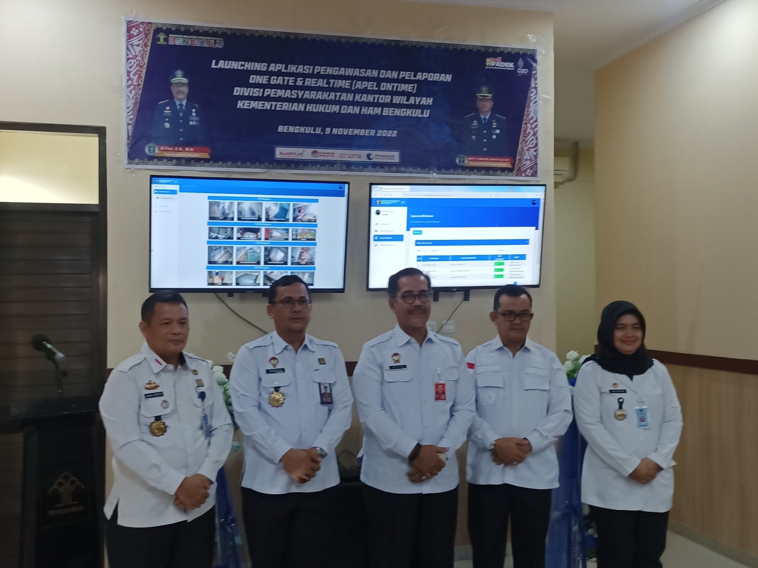 Divisi Pemasyarakatan Kemenkumham Bengkulu Launching Aplikasi Online Apel Ontime