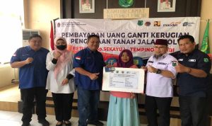 Pemkab Muba Kembali Serahkan Ganti Rugi Pengadaan Tanah Pembangunan Jalan Tol