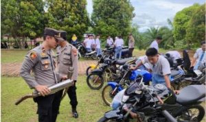 Ganggu Masyarakat Sekitar, Polsek Giri Mulya Razia Knalpot Brong di Sekolah-Sekolah