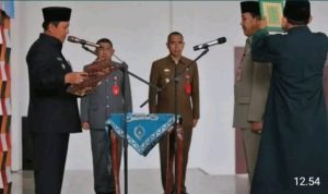 PJ. Bupati Lampung Barat Drs. Nukman M.M secara resmi melantik Drs. Adi Utama, M.M sebagai PJ. Sekretaris Daerah (Sekda) Kabupaten Lampung Barat