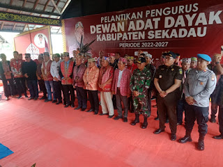 Dayak Bersatu, Dayak Bermartabat dan Dayak Jaya Tema Pelantikan DAD Kabupaten Sekadau
