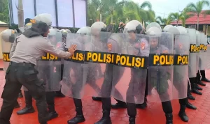 Tingkatkan Kemampuan, Sat Samapta Polres Mukomuko Laksanakan Latihan Dalmas