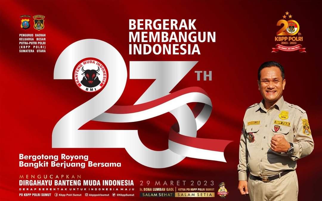 Ke- 23 Tahun HUT BMI, Ketua PD KBPP-Polri Sumut Ir Bona LG "Bergerak Membangun Indonesia