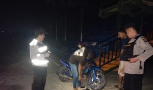 Demi beri rasa aman polsek talang ubi gelar patroli malam