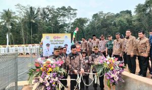 Dandim 0715/Kendal Bersama Kapolres Kendal Dampingi Bupati Kendal Resmikan Embung Pancur.