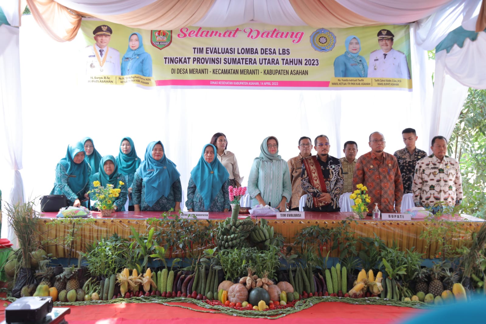 Tim Evaluasi Lomba LBS Tingkat Provsu Kunjungi Desa Meranti