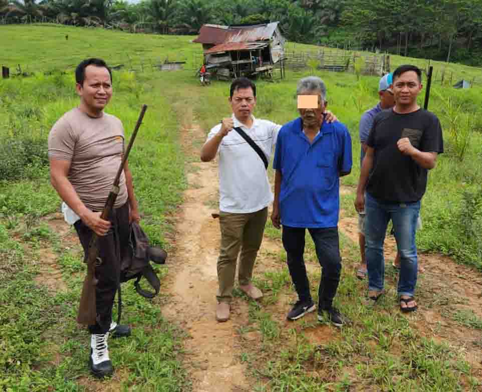 Polisi Sekayu Tangkap Warga Kasus Penganiayaan di Pondoknya dan 2 Pucuk Kecepek