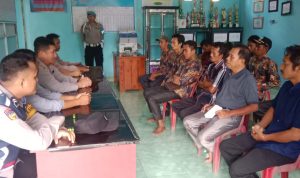 Jajaran Polres PALI Giat Monitoring, Penggalangan Pilkades Desa Tanah Abang Selatan