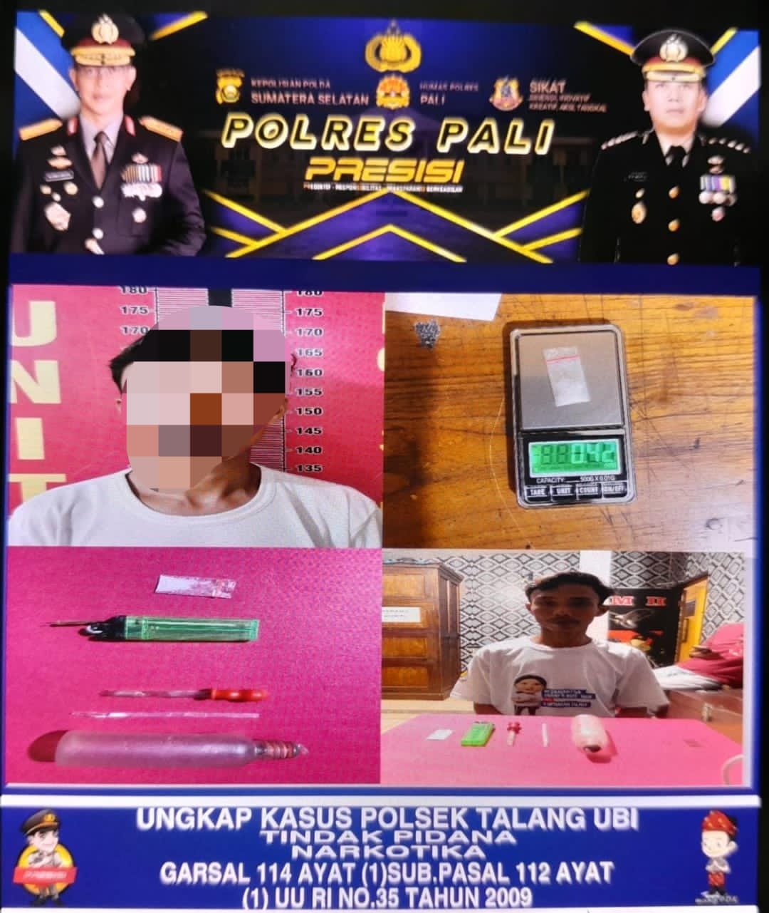 Tak main-main Polres pali tegas akan tindak peredaran narkoba
