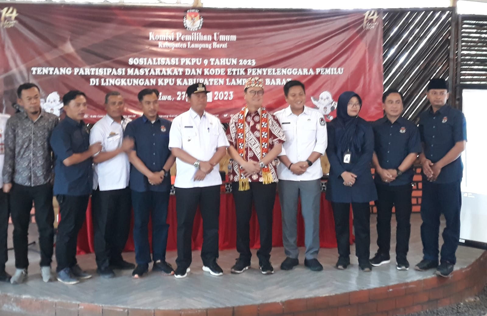 KPU Kabupaten Lampung Barat Melaksanakan Sosialisasi Peraturan Komisi Pemilihan Umum(PKPU)Nomor 9 Tahun 2003