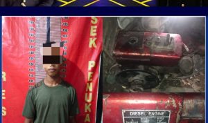 AMK Ditangkap Team Srigala Polsek Penukal Abab Gegara Mencuri Mesin Diesel Lampu