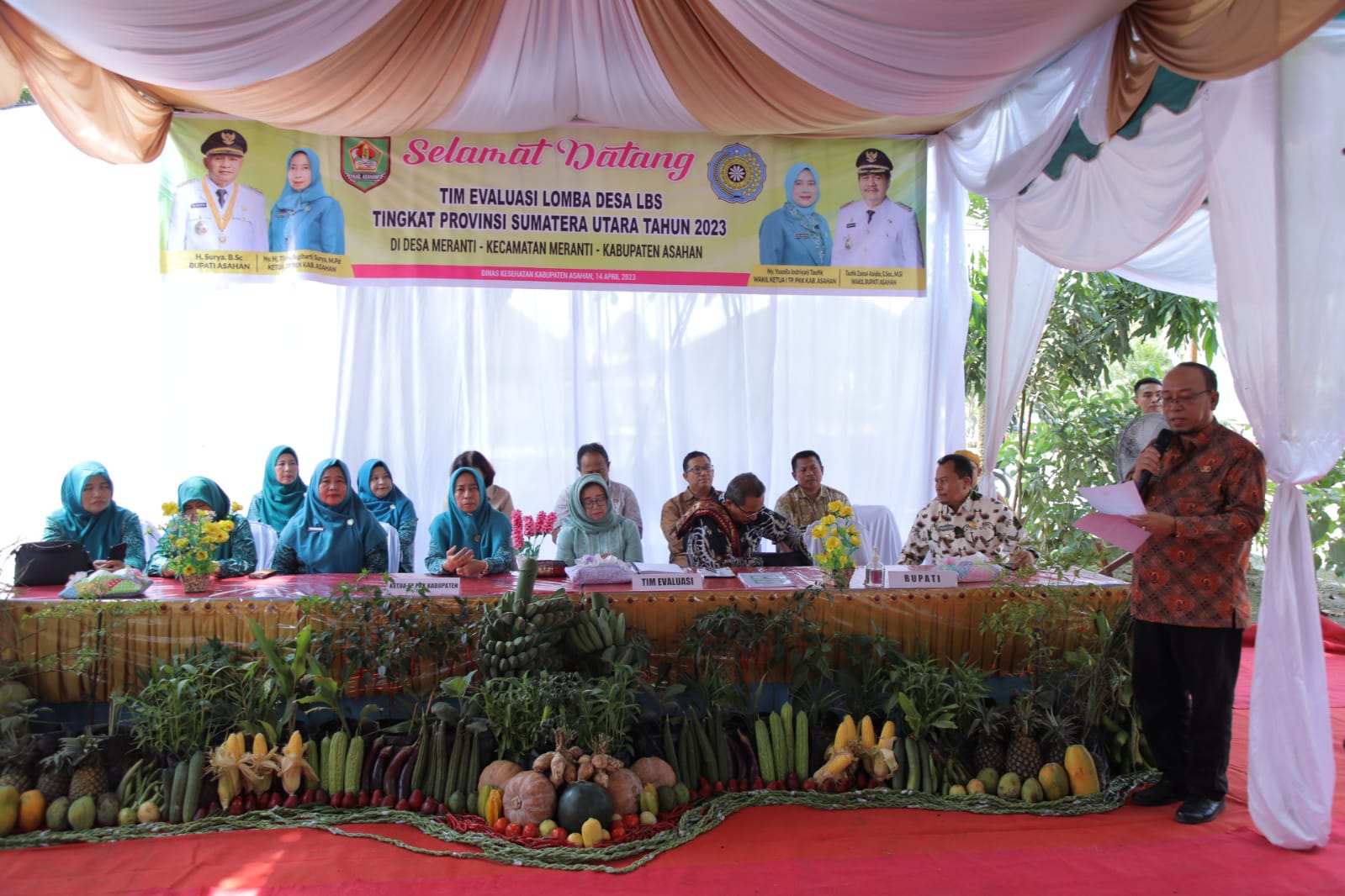 Tim Evaluasi Lomba LBS Tingkat Provsu Kunjungi Desa Meranti