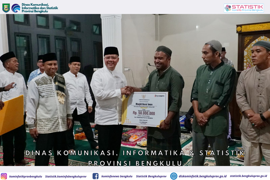 Makmurkan Masjid, Pemprov Bengkulu Gelontorkan Bantuan Ratusan Juta