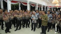 Asahan menggelar malam resepsi dalam rangka peringatan HUT ke-79 RI Kabupaten Asahan di Pendopo Rumah Dinas Bupati Asahan