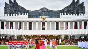 Istana Negara yang berlokasi di Ibu Kota Nusantara (IKN), tepatnya di Lapangan Upacara IKN