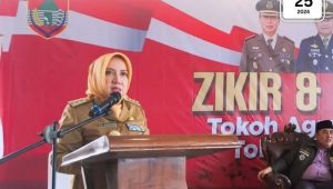 Hj. Ratna Machmud Dzikir dan Doa Bersama Tokoh Agama, Tokoh Masyarakat, dan Alim Ulama di Pendopoan Rumah Dinas Bupati Musi